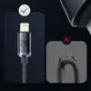 Baseus Crystal Shine Series kabel przewód USB do szybkiego ładowania i transferu danych USB Typ A - Lightning 2,4A 2m czarny (CA